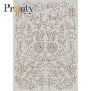 Pronty Crafts - Flowers Beautiful Butterfly A4 Grey Chipboar