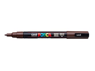 Uni POSCA - PC-3M 22 Dark brown Fine 0,9-1,3mm, 1/Pkg