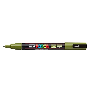 Uni POSCA - PC-3M 7 Khaki Green Fine 0,9-1,3mm, 1/Pkg