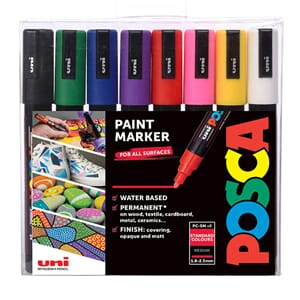 Uni POSCA - PC-5M Medium 1,8-2,5mm, 8stk