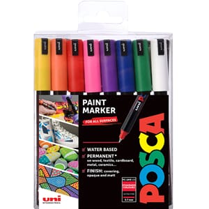 Uni POSCA Pastell PC-1MR Ultra-Fine 0,7mm, 16 stk