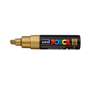 Uni POSCA - PC-8K 25 Gold Chisel 8mm, 1/Pkg