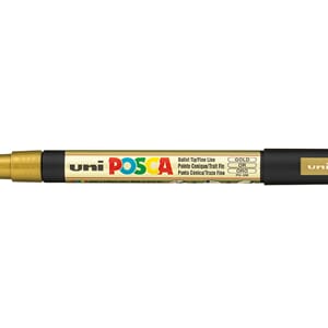 Uni POSCA - PC-3M 25 Gold Fine 0,9-1,3mm, 1/Pkg