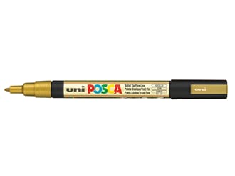 Uni POSCA - PC-3M 25 Gold Fine 0,9-1,3mm, 1/Pkg