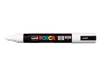Uni POSCA - PC-5M 1 White Medium 1,8-2,5mm, 1/Pkg