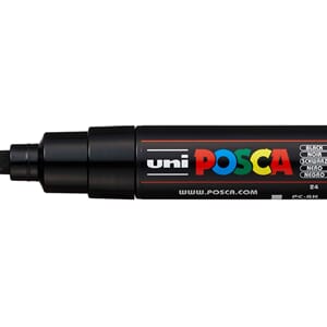 Uni POSCA - PC-8K 24 Black Chisel 8mm, 1/Pkg