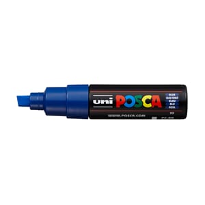 Uni POSCA - PC-8K 33 Blue Chisel 8mm, 1/Pkg