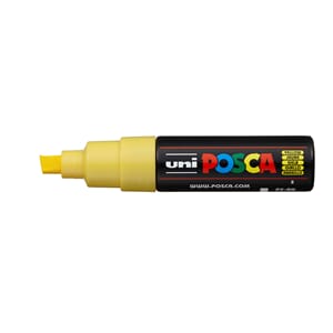 Uni POSCA - PC-8K 2 Yellow Chisel 8mm, 1/Pkg