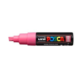 Uni POSCA - PC-8K 13 Pink Chisel 8mm, 1/Pkg