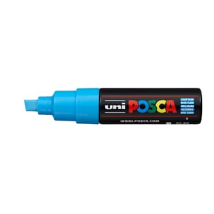 Uni POSCA - PC-8K 8 Light Blue Chisel 8mm, 1/Pkg