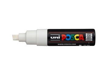 Uni POSCA - PC-8K 1 White Chisel 8mm, 1/Pkg