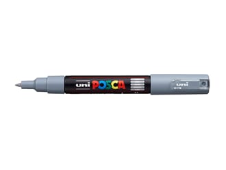 Uni POSCA - PC-1M 37 Grey Extra-Fine 0,7-1mm, 1/Pkg