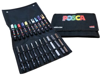 Uni POSCA & Pin - Sett med 10 Posca-tusjer og 10 Pin-linere