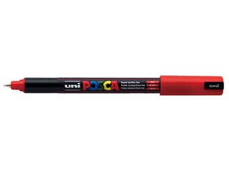 Uni POSCA - PC-1M 15 Red Ultra-Fine 0,7mm, 1/Pkg