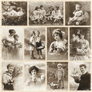 Pion: Spring greeting - From Grandma's Attic, tinted