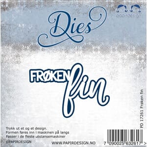 Papirdesign: Frøken fin dies