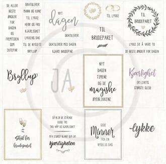 Papirdesign: Til de nygifte - Bryllupsfest