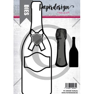 Papirdesign: Vinflaske 2 dies