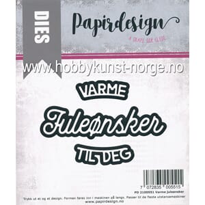 Papirdeisgn: Varme juleønsker til deg dies