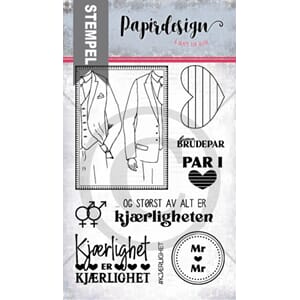 Papirdeisgn: Kjærlighet er kjærlighet Clear Stamps