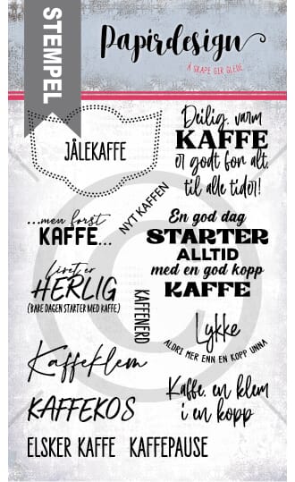 Papirdesign: Kaffekos Clear Stamps