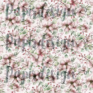 Papirdeisgn: Blomsterfryd, rosa - Vårtegn