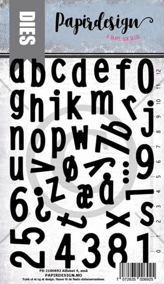 Papirdesign: Alfabet 4, små dies