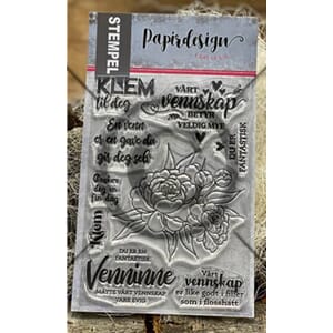 Papirdesign - Peonhilsen Clear Stamps