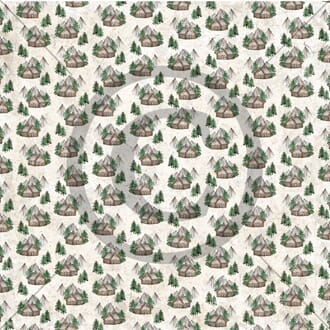 Papirdesign: Hytta på fjellet - Det kimer nå til julefest