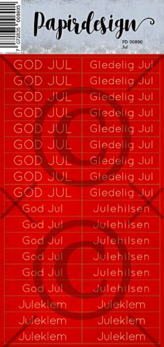Papirdesign - Jul klistremerker