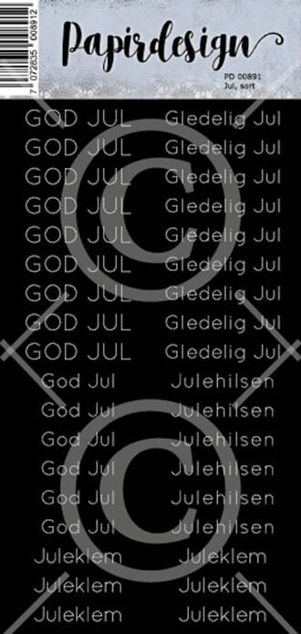 Papirdesign - Jul, sort klistremerker