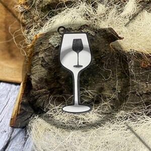 Papirdesign: Rødvinsglass 2 Dies