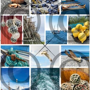 Papirdesign - Sjøklipp motivark, A4