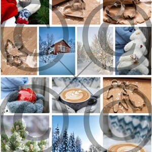 Papirdesign - Julemotiv motivark, A4