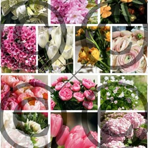 Papirdesign - Blomsterklipp motivark, A4