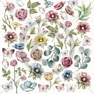 Papirdesign: Blomsterklipp - Verdifull