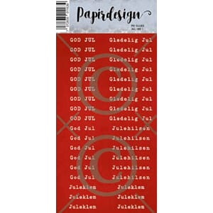 Papirdesign - Jul, rød 1 klistremerker