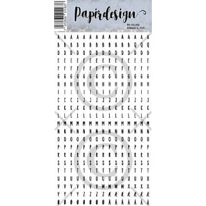 Papirdesign - Lite alfabet 5, hvit klistremerker