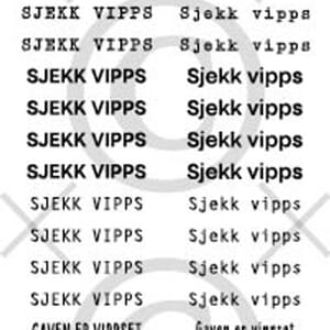 Papirdesign - Vipps klistremerker
