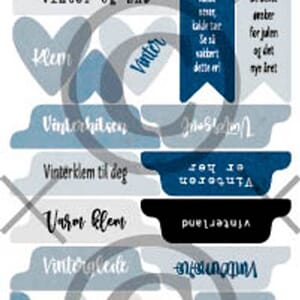 Papirdesign - Tag, vinter klistremerker