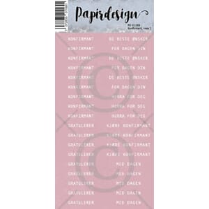 Papirdesign - Konfirmant, rosa 1 klistremerker