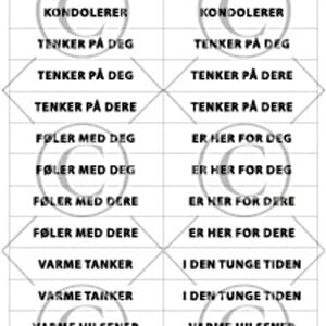 Papirdesign - Dypeste medfølelse klistremerker