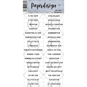Papirdesign - Tid for tur klistremerker