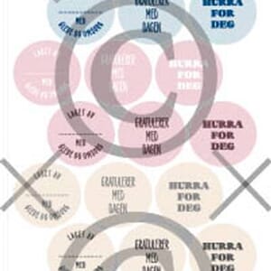 Papirdesign - Runde pastell klistremerker