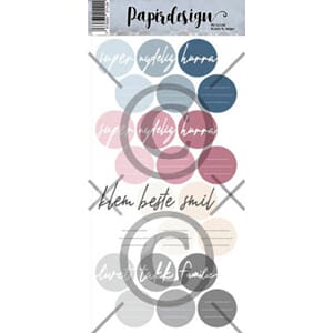 Papirdesign - Runde 4, farger klistremerker