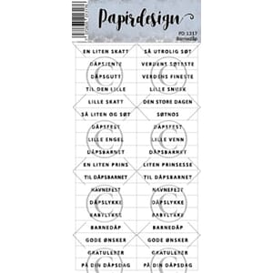 Papirdesign - Barnedåp klistremerker