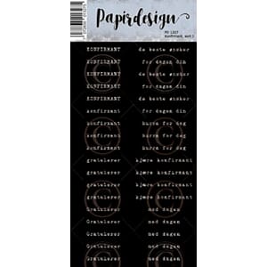 Papirdesign - Konfirmant, sort 1 klistremerker