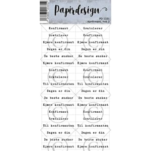 Papirdesign - Konfirmant, hvit 2 klistremerker