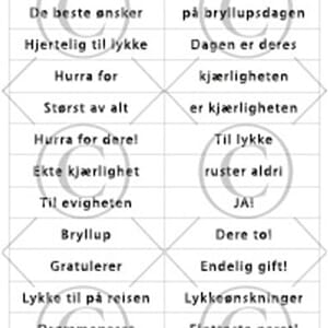 Papirdesign - Bryllup klistremerker