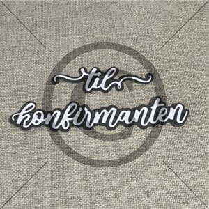 Papirdesign - Til konfirmanten 3 dies